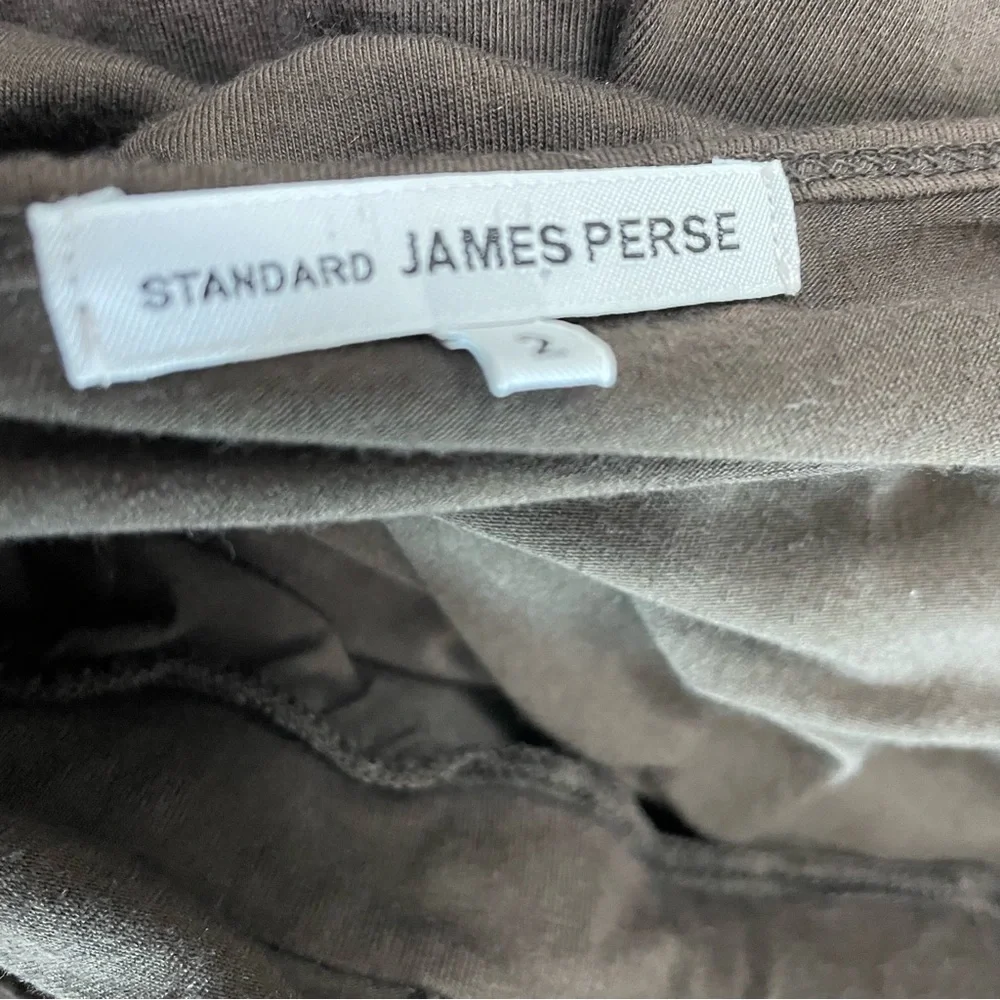 Standard James Perse cotton blend mini Dress empire waist brown size medium soft - Picture 6 of 8